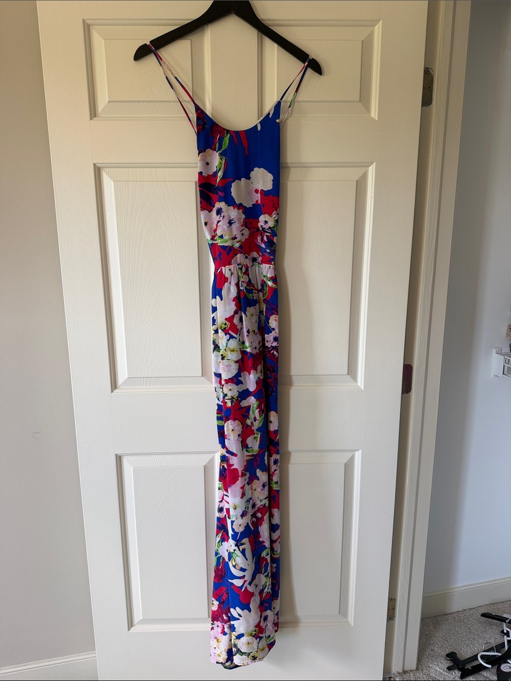 Yumi Kim Royal Blue Floral Maxi Jumpsuit